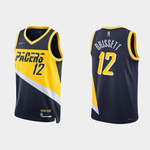 Pacers Oshae Brissett #12 NBA Basketball City Edition Navy Jersey Gift For Pacers Fans