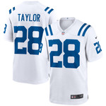 Mens Colts Jonathan Taylor White Game Jersey gift for Colts fans