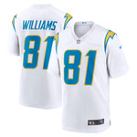 Mens Los Angeles Chargers Mike Williams White Game Jersey gift for Los Angeles Chargers fans