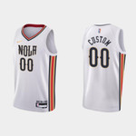 New Orleans Pelicans NBA Basketball City Edition White Jersey Gift With Custom Name Number For Pelicans Fans