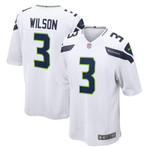 Mens Seattle Seahawks Russell Wilson White Away Game Jersey gift for Seattle Seahawks fans