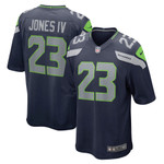Mens Seattle Seahawks Sidney Jones IV College Navy Game Player Jersey gift for Seattle Seahawks fans