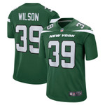 Mens New York Jets Jarrod Wilson Gotham Green Game Jersey gift for New York Jets fans