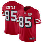 Mens San Francisco 49ers George Kittle Scarlet 75th Anniversary Jersey gift for San Francisco 49Ers fans