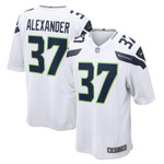 Mens Seattle Seahawks Shaun Alexander White Retired Player Game Jersey gift for Seattle Seahawks fans