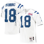 Mens Colts Peyton Manning White 2006 Super Bowl XLI Retired Player Jersey gift for Colts fans