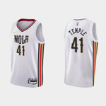 New Orleans Pelicans Garrett Temple #41 NBA Basketball City Edition White Jersey Gift For Pelicans Fans