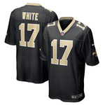 Mens New Orleans Saints Kevin White Black Game Player Jersey gift for New Orleans Saints fans