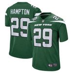 Mens New York Jets Saquan Hampton Gotham Green Game Jersey gift for New York Jets fans