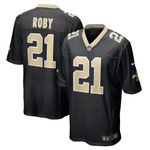 Mens New Orleans Saints Bradley Roby Black Game Jersey gift for New Orleans Saints fans