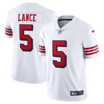 Mens San Francisco 49ers Trey Lance White Alternate 2 Vapor Jersey gift for San Francisco 49Ers fans