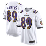 Mens Baltimore Ravens Mark Andrews White Game Jersey gift for Baltimore Ravens fans