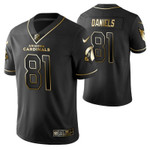 Arizona Cardinals Darrell Daniels 81 2021 NFL Golden Edition Black Jersey Gift For Cardinals Fans