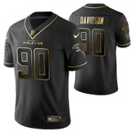 Atlanta Falcons Marlon Davidson 90 2021 NFL Golden Edition Black Jersey Gift For Falcons Fans