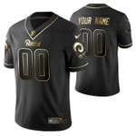 Los Angeles Rams 2021 NFL Golden Edition Black Jersey Gift With Custom Name Number For Rams Fans