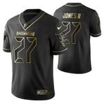 Tampa Bay Buccaneers Ronald Jones II 27 2021 NFL Golden Edition Black Jersey Gift For Buccaneers Fans