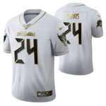 Tampa Bay Buccaneers Carlton Davis 24 2021 NFL Golden Edition White Jersey Gift For Buccaneers Fans