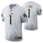 Detroit Lions Jeff Okudah 1 2021 NFL Golden Edition White Jersey Gift For Lions Fans