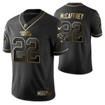 Carolina Panthers Christian McCaffrey 22 2021 NFL Golden Edition Black Jersey Gift For Panthers Fans