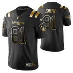 New England Patriots Jonnu Smith 81 2021 NFL Golden Edition Black Jersey Gift For Patriots Fans