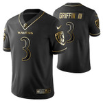Baltimore Ravens Robert Griffin III 3 2021 NFL Golden Edition Black Jersey Gift For Ravens Fans