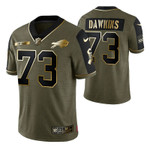 Buffalo Bills Dion Dawkins 73 2021 NFL Golden Edition Olive Jersey Gift For Bills Fans
