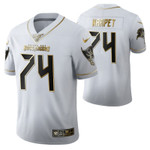 Tampa Bay Buccaneers Ali Marpet 74 2021 NFL Golden Edition White Jersey Gift For Buccaneers Fans