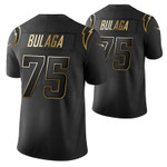 Los Angeles Chargers Bryan Bulaga 75 2021 NFL Golden Edition Black Jersey Gift For Chargers Fans
