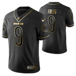 Chicago Bears Nick Foles 9 2021 NFL Golden Edition Black Jersey Gift For Bears Fans