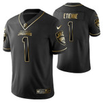 New England Patriots Travis Etienne 1 2021 NFL Golden Edition Black Jersey Gift For Patriots Fans