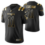 New England Patriots Julian Edelman 11 2021 NFL Golden Edition Black Jersey Gift For Patriots Fans