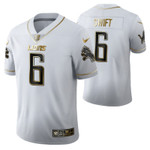 Detroit Lions D'Andre Swift 6 2021 NFL Golden Edition White Jersey Gift For Lions Fans