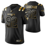 New England Patriots Davon Godchaux 92 2021 NFL Golden Edition Black Jersey Gift For Patriots Fans
