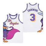 Los Angeles Lakers Darkwing Duck 3 Mascot Cartoon Basetball White Jersey Gift For Lakers Fans