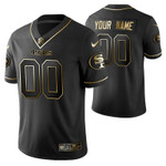 San Francisco 49ers 2021 NFL Golden Edition Black Jersey Gift With Custom Name Number For 49ers Fans