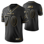 Denver Broncos Ja'Wuan James 70 2021 NFL Golden Edition Black Jersey Gift For Broncos Fans