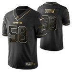Dallas Cowboys Robert Quinn 58 2021 NFL Golden Edition Black Jersey Gift For Cowboys Fans