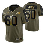 Buffalo Bills Mitch Morse 60 2021 NFL Golden Edition Olive Jersey Gift For Bills Fans