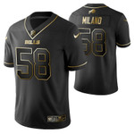 Buffalo Bills Matt Milano 58 2021 NFL Golden Edition Black Jersey Gift For Bills Fans