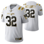 New England Patriots Devin McCourty 32 2021 NFL Golden Edition White Jersey Gift For Patriots Fans