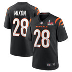 Cincinnati Bengals Joe Mixon 28 2022 NFL Superbowl LVI Match Black Jersey Gift For Bengals Fans