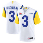 Los Angeles Rams Odell Beckham Jr. 3 2022 NFL Superbowl LVI Match Royal White Jersey Gift For Rams Fans