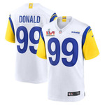 Los Angeles Rams Aaron Donald 99 2022 NFL Superbowl LVI Match Royal White Jersey Gift For Rams Fans