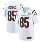 Cincinnati Bengals Tee Higgins 85 2022 NFL Superbowl LVI Match White Jersey Gift For Bengals Fans