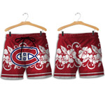Topsportee Montreal Canadiens Hibiscus Flower Limited Edition Hawaiian Shirt and Shorts Summer Collection Size S-5XL NLA007765