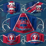 Topsportee MLB Philadelphia Phillies Limited Edition Amazing 5PCS Set PM2.5 Activated Carbon Filter Face Masks