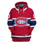 NHL Montreal Canadiens Hoodie, Zip Hoodie, Tshirt, Sweatshirt Design 3d Full Sizes S - 5XL Custom Name And Number Z91608