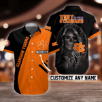 NCAA Clemson Tigers Skull Button Shirt Design 3D Full Printed Custom Name Sizes S - 5XL N92002