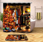 tree shower curtains fabric Human skeleton colorful polyester cloth bathroom curtains