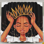 Black Art Hair Afro Queen 3D Printed Shower Curtain Gift Home Decor